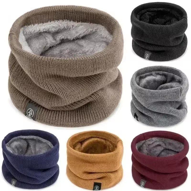 Wool Scarf Men - أزياء المرأة محبوك وشاح الصلبة الكشمير
