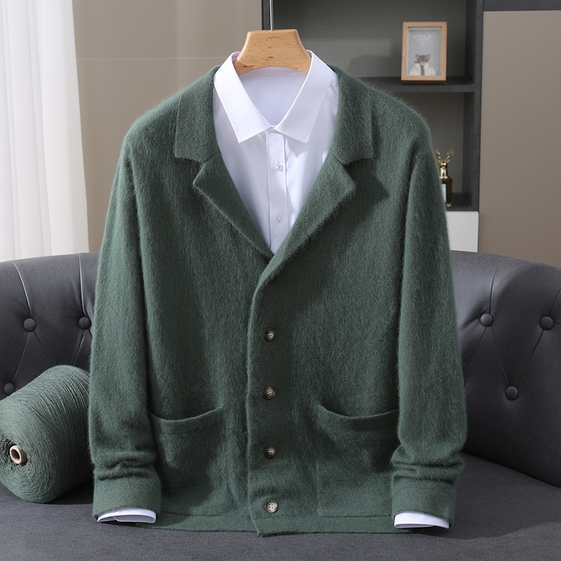 Wool Coat Peacoat - جديد المنك الصوف سترة الرجال مبطن