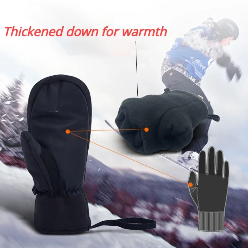 Touch Screen Gloves - قفازات تزلج شتوية مقاومة للماء، قابلة