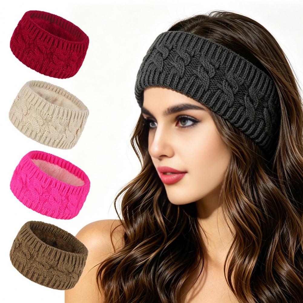 ربطة شعر مطاطية محبوكة لتدفئة  - مراجعة Fleece Ear Warmer Band وسعره