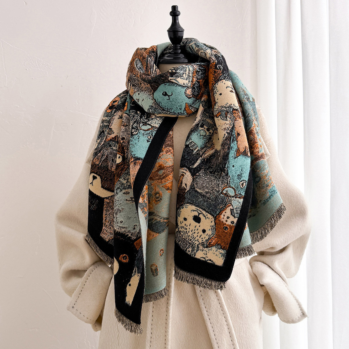 وشاح نسائي من الكشمير الصناعي، - مراجعة Cashmere Pashmina Wrap وسعره