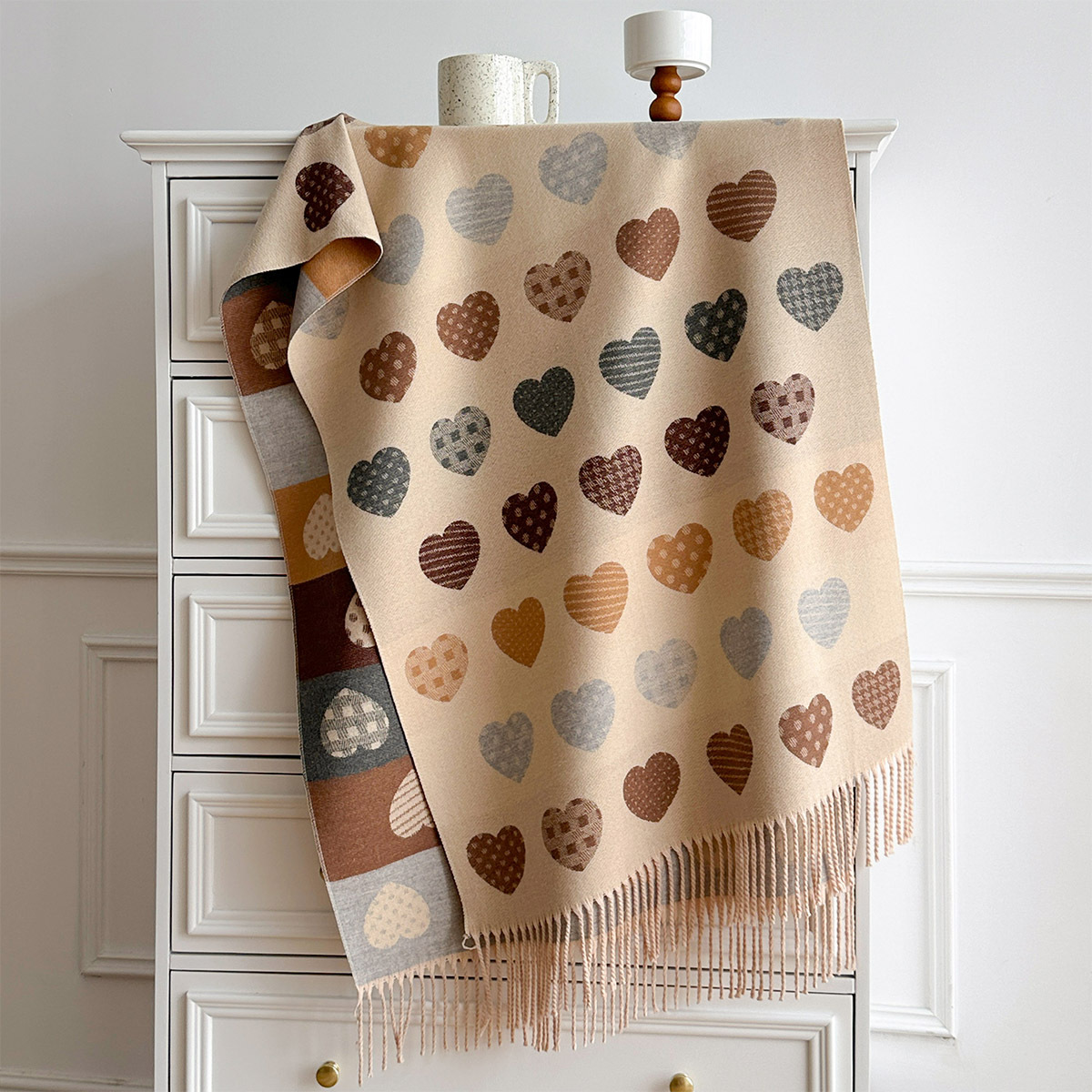 وشاح نسائي من الكشمير الصناعي  - مراجعة Cashmere Pashmina Wrap وسعره