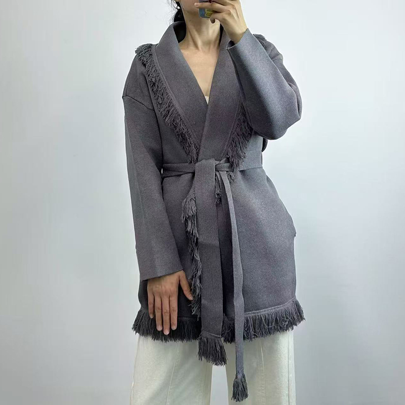 سترة نسائية طويلة من الصوف الم - مراجعة Wool Coat Peacoat وسعره
