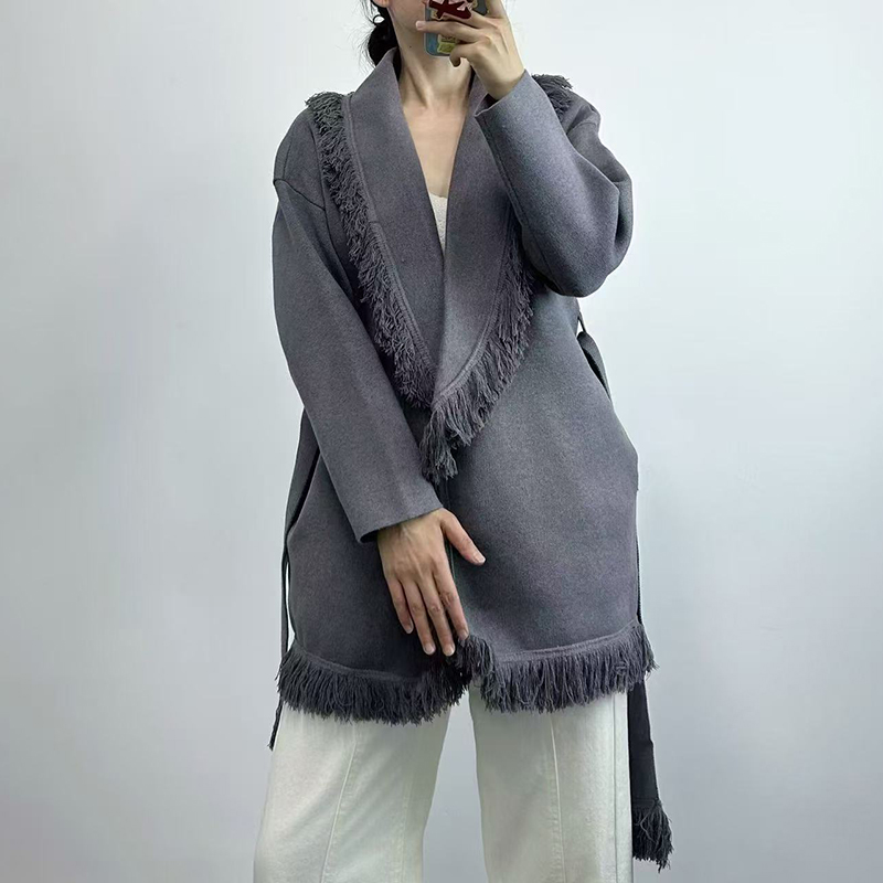 سترة نسائية طويلة من الصوف الم - مراجعة Wool Coat Peacoat وسعره