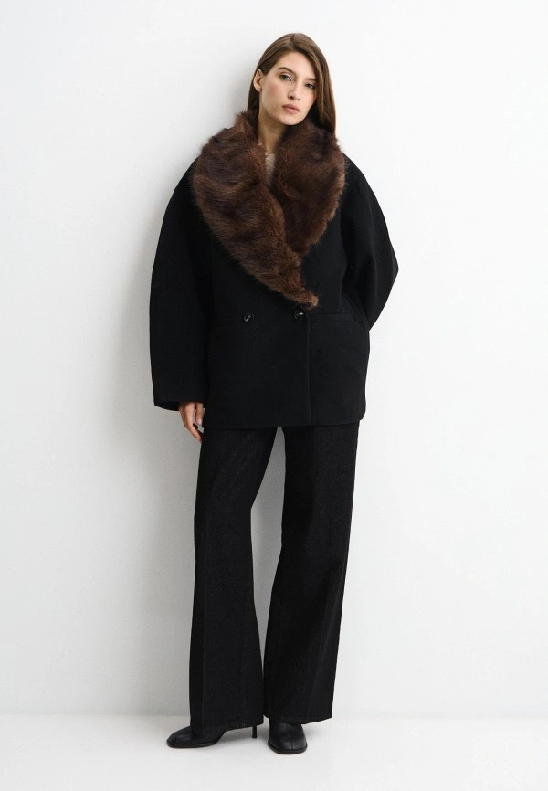 معطف نسائي واسع مزدوج الأزرار  - مراجعة Wool Coat Peacoat وسعره