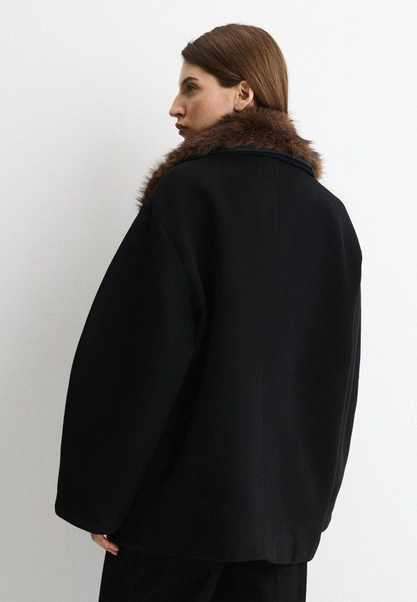 معطف نسائي واسع مزدوج الأزرار  - مراجعة Wool Coat Peacoat وسعره