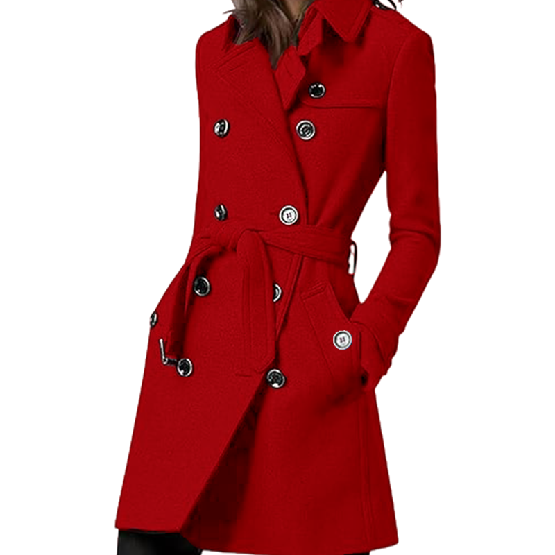 المرأة خندق معطف الصوف يمزج مز - مراجعة Wool Coat Peacoat وسعره