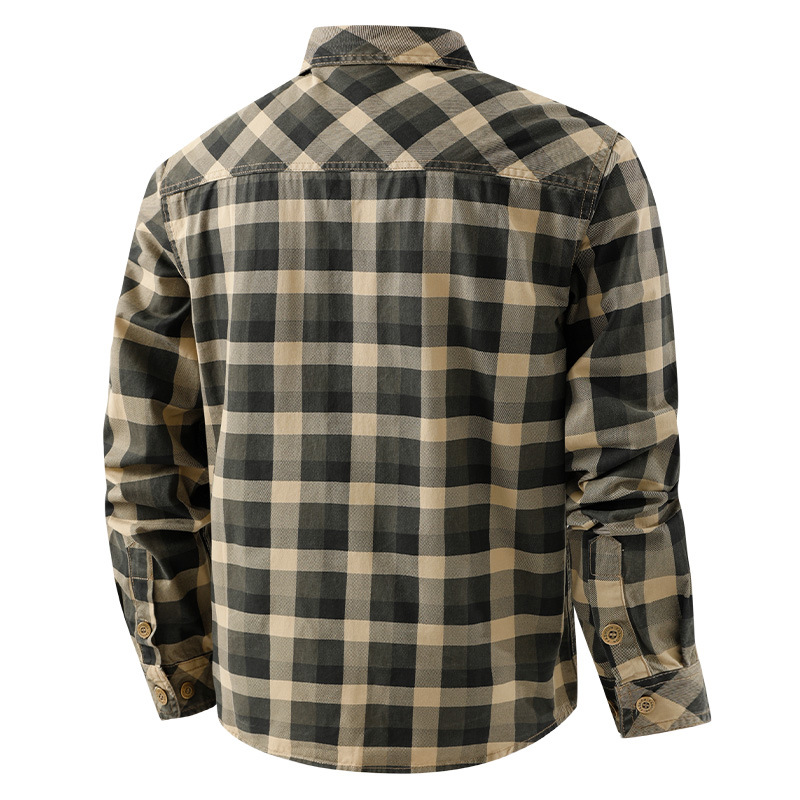 قميص رجالي ذو مربعات من القطن  - مراجعة Flannel Shirt Lined وسعره