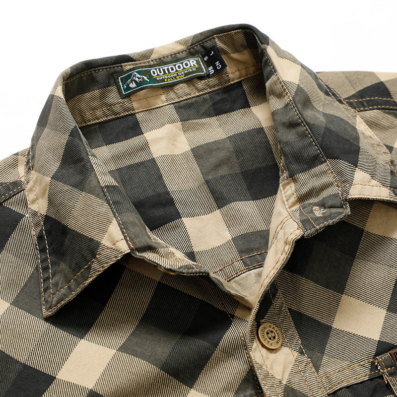 قميص رجالي ذو مربعات من القطن  - مراجعة Flannel Shirt Lined وسعره