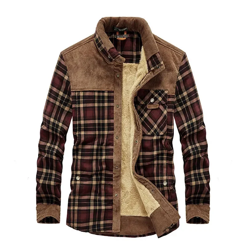 الرجال قمصان مربعة النقش جواكت - مراجعة Flannel Shirt Lined وسعره