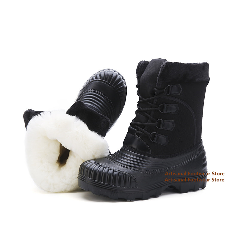 أحذية رجالية للثلج بنقشة التمو - مراجعة Waterproof Winter Boot وسعره