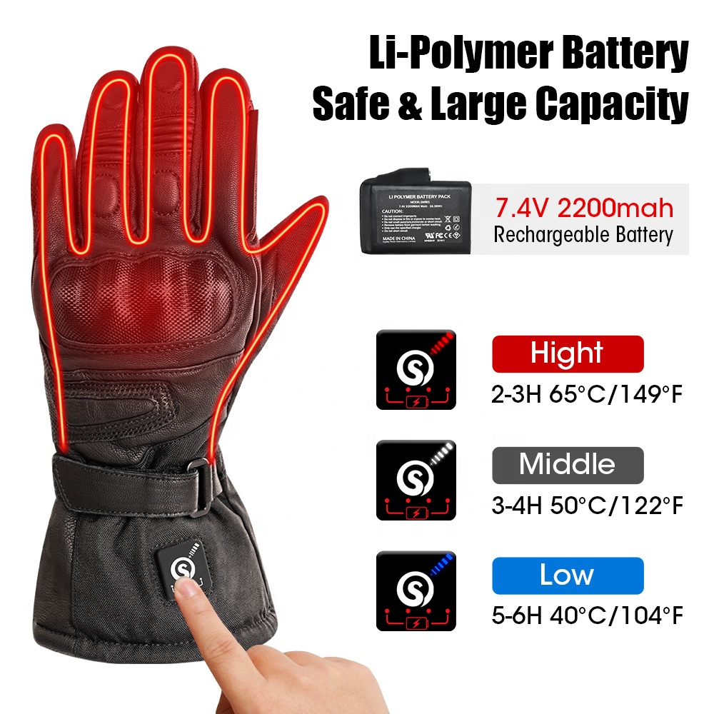 قفازات سباق كهربائية مدفأة عال - مراجعة Touch Screen Gloves وسعره