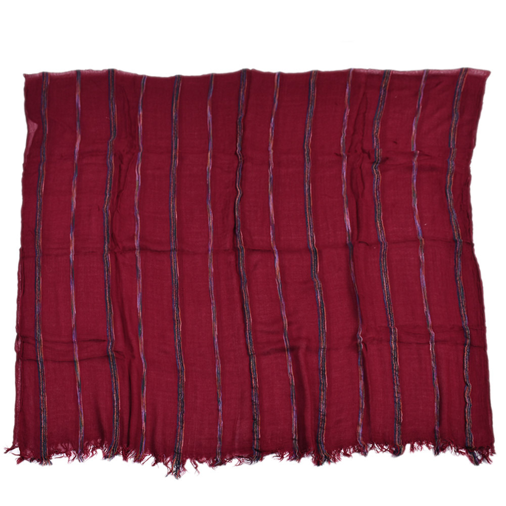 القطن الكتان موضة مخطط الرجال  - مراجعة Wool Scarf Men وسعره